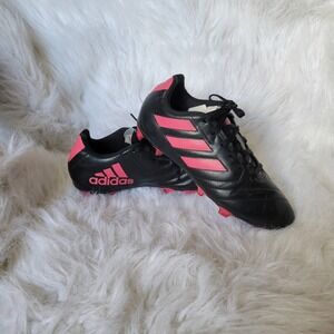 Adidas FV2895 Goletto Soccer Cleats Shoes Black Hot Pink youth big kids Size 4.5